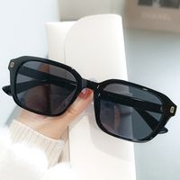 Korean Style Fashionable Sunglasses Fashionable Personality Plain Wear Sunglasses Net Red Trendy Little Red Book Recommended Uv-Proof Glasses sku image 1