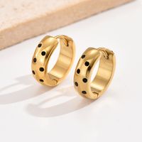 1 Pair Elegant Simple Style Geometric 304 Stainless Steel 14K Gold Plated Hoop Earrings main image 5