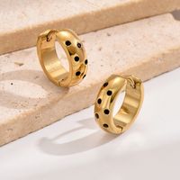 1 Pair Elegant Simple Style Geometric 304 Stainless Steel 14K Gold Plated Hoop Earrings main image 2