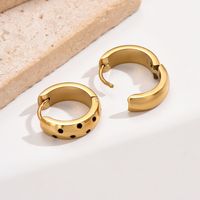 1 Pair Elegant Simple Style Geometric 304 Stainless Steel 14K Gold Plated Hoop Earrings main image 4