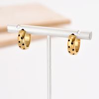 1 Pair Elegant Simple Style Geometric 304 Stainless Steel 14K Gold Plated Hoop Earrings sku image 1