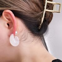 Casual Simple Style Geometric Arylic Imitation Pearl Plating Women's Ear Studs main image 4