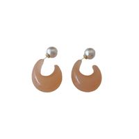 Casual Simple Style Geometric Arylic Imitation Pearl Plating Women's Ear Studs main image 5