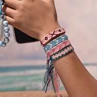 Simple Style Classic Style Color Block Polyester Braid Women's Drawstring Bracelets main image 1