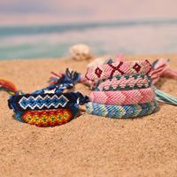 Simple Style Classic Style Color Block Polyester Braid Women's Drawstring Bracelets main image 2