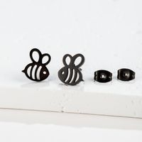 1 Pair Cute Sweet Animal Polishing Plating 304 Stainless Steel 18K Gold Plated Ear Studs main image 6