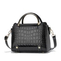 Women's Medium Pu Leather Solid Color Crocodile Elegant Vintage Style Square Zipper Crossbody Bag main image 2