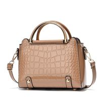 Women's Medium Pu Leather Solid Color Crocodile Elegant Vintage Style Square Zipper Crossbody Bag main image 4