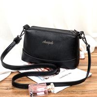 Women's Medium Pu Leather Solid Color Vintage Style Classic Style Square Zipper Crossbody Bag main image 1
