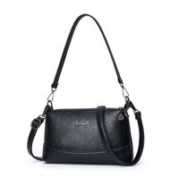 Women's Medium Pu Leather Solid Color Vintage Style Classic Style Square Zipper Crossbody Bag main image 4