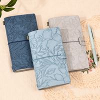 1 Piece Solid Color Class Learning Pu Leather Paper Cute Notebook main image 4