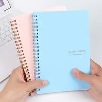1 Piece Letter Solid Color Class Learning Paper Casual Preppy Style Notebook main image 6