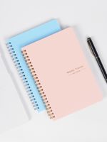 1 Piece Letter Solid Color Class Learning Paper Casual Preppy Style Notebook main image 5
