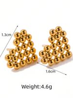 1 Pair Cute Heart Shape Polishing 304 Stainless Steel 18K Gold Plated Ear Studs main image 15