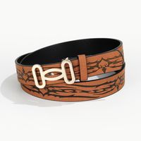 Casual Simple Style Color Block Pu Leather Inlay Rhinestones Women's Leather Belts main image 7