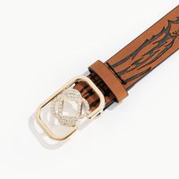 Casual Simple Style Color Block Pu Leather Inlay Rhinestones Women's Leather Belts main image 9