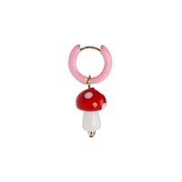 1 Piece IG Style Cute Simple Style Mushroom Enamel Glass Copper Drop Earrings main image 4