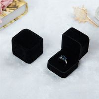 Formal Solid Color Flannel Fabric Jewelry Boxes sku image 4