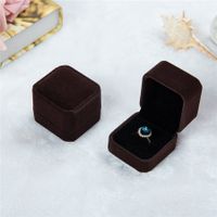 Formal Solid Color Flannel Fabric Jewelry Boxes sku image 8