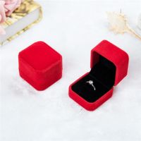 Formal Solid Color Flannel Fabric Jewelry Boxes sku image 5