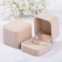 Formal Solid Color Flannel Fabric Jewelry Boxes sku image 12