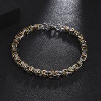 Cool Style Color Block 201 Stainless Steel Layered Patchwork Men's Necklace Bracelets sku image 3