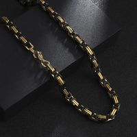 Cool Style Color Block 201 Stainless Steel Layered Patchwork Men's Necklace Bracelets sku image 8