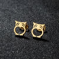 1 Pair Cute Sweet Animal Polishing Plating 304 Stainless Steel 18K Gold Plated Ear Studs sku image 10