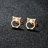 1 Pair Cute Sweet Animal Polishing Plating 304 Stainless Steel 18K Gold Plated Ear Studs sku image 15