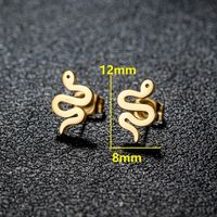 1 Pair Cute Sweet Animal Polishing Plating 304 Stainless Steel 18K Gold Plated Ear Studs sku image 17