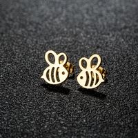 1 Pair Cute Sweet Animal Polishing Plating 304 Stainless Steel 18K Gold Plated Ear Studs sku image 23