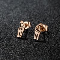 1 Pair Cute Sweet Animal Polishing Plating 304 Stainless Steel 18K Gold Plated Ear Studs sku image 26