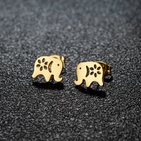 1 Pair Cute Sweet Animal Polishing Plating 304 Stainless Steel 18K Gold Plated Ear Studs sku image 28