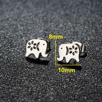 1 Pair Cute Sweet Animal Polishing Plating 304 Stainless Steel 18K Gold Plated Ear Studs sku image 7