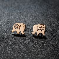 1 Pair Cute Sweet Animal Polishing Plating 304 Stainless Steel 18K Gold Plated Ear Studs sku image 29