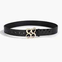 Simple Style Classic Style Color Block Pu Leather Plating Inlay Turquoise Rhinestones Unisex Leather Belts main image 6