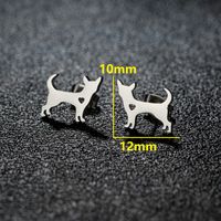 1 Pair Cute Sweet Animal Polishing Plating 304 Stainless Steel 18K Gold Plated Ear Studs sku image 9