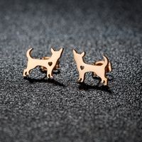 1 Pair Cute Sweet Animal Polishing Plating 304 Stainless Steel 18K Gold Plated Ear Studs sku image 35