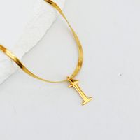 Edelstahl 304 18 Karat Vergoldet Luxuriös Pendeln Brief Halskette Mit Anhänger sku image 9