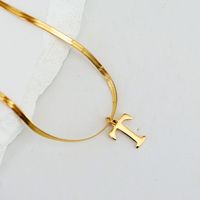 Edelstahl 304 18 Karat Vergoldet Luxuriös Pendeln Brief Halskette Mit Anhänger sku image 20