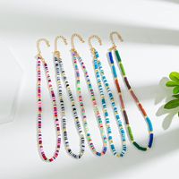 Wholesale Jewelry Cute Sweet Simple Style Color Block Alloy Soft Clay Beaded main image 1