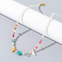 Großhandel Schmuck IG-Stil Farbblock Künstlicher Kristall Halskette main image 5