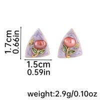 1 Pair Retro Flower Plating Inlay Freshwater Pearl Copper Freshwater Pearl 18K Gold Plated Ear Studs sku image 1