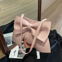 Women's One Size Pu Leather Solid Color Classic Style Sewing Thread Zipper Shoulder Bag main image 1