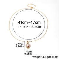 Wholesale Jewelry Vintage Style Flower Alloy Freshwater Pearl Copper Freshwater Pearl 18K Gold Plated Inlay Pendant Necklace sku image 1