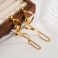 1 Pair Casual Basic Classic Style Irregular Flower Plating 304 Stainless Steel 18K Gold Plated Drop Earrings main image 3