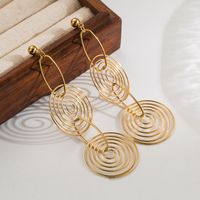 1 Pair Casual Basic Classic Style Irregular Flower Plating 304 Stainless Steel 18K Gold Plated Drop Earrings main image 5