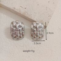 1 Pair Simple Style Rectangle Plating 304 Stainless Steel 18K Gold Plated Ear Studs main image 4