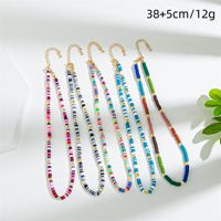 Wholesale Jewelry Cute Sweet Simple Style Color Block Alloy Soft Clay Beaded main image 2