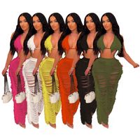 Holiday Beach Women's Sexy Solid Color Spandex Pants Sets Pants Sets main image 1